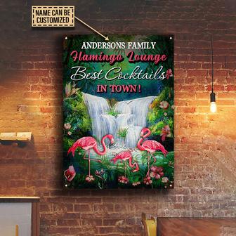 Flamingo Lounge Personalized Metal Sign - Gift for Friends - Thegiftio UK