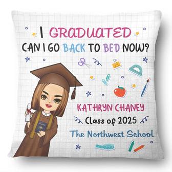 I Graduated Can I Go Back To Bed Now Personalized Pillow - Thegiftio UK