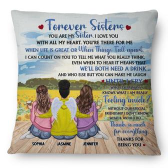 Forever You Are My Sister Custom Pillow - Gift for Sisters - Thegiftio UK