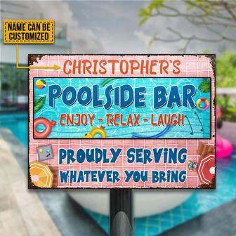Poolside Bar Enjoy Relax Laugh Custom Metal Sign - Gift - Thegiftio UK