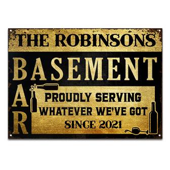 Proudly Serving Whatever Personalized Metal Sign - Bar Gift - Thegiftio UK
