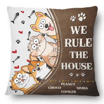 We Rule The House Personalized Pillow - Gift for Pet Lovers - Thegiftio UK