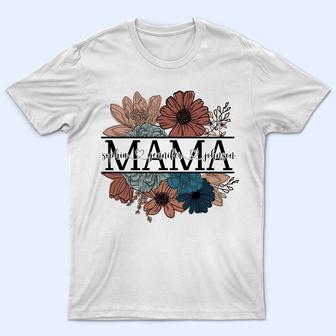 Floral Mama Nana Personalized T-Shirt - Birthday Gift - Thegiftio UK
