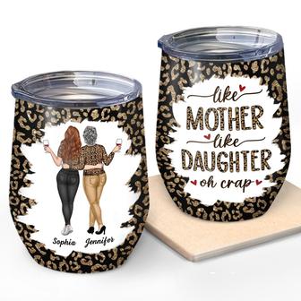 Like Mother Like Daughter Leopard Pattern Custom Tumbler - Thegiftio UK