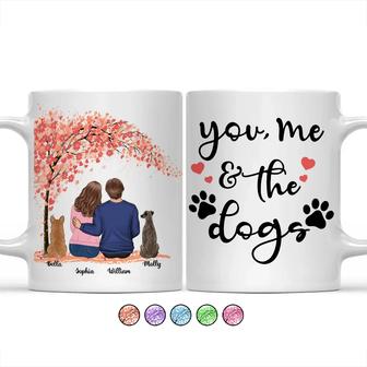 You & Me And The Dogs Custom Mug - Gift for Dog Lovers - Thegiftio UK