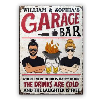 Garage Bar Every Hour Is Happy Hour Custom Metal Sign - Gift - Thegiftio UK