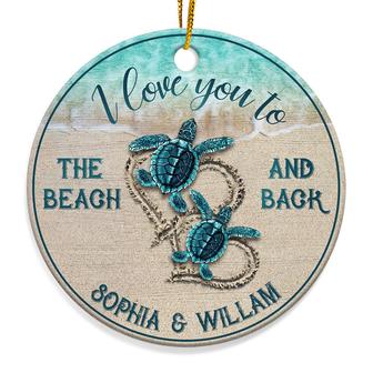 I Love You To The Beach Personalized Ornament - Couples Gift - Thegiftio UK