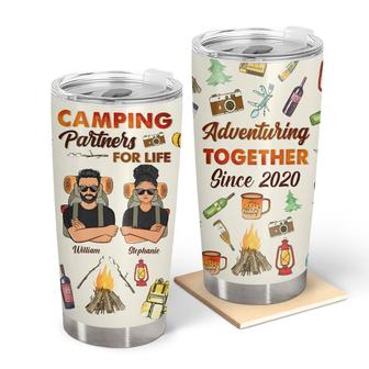 Camping Partners Adventuring Together Custom Tumbler - Gift - Thegiftio UK