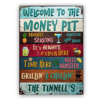 Welcome To The Money Pit Personalized Metal Sign - Gift - Thegiftio UK