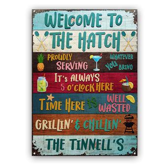 Welcome To The Hatch Grilling Custom Metal Sign - BBQ Gift - Thegiftio UK