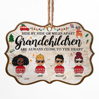 Grandchildren Are Always Close At Heart Custom Ornament - Thegiftio UK