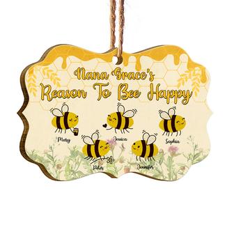 Grandma's Reason To Bee Happy Personalized Ornament - Gift - Thegiftio UK