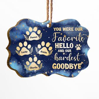 Favorite Hello And Hardest Goodbye Custom Ornament - Thegiftio UK
