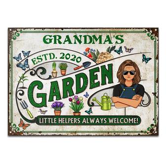 Garden Little Helpers Personalized Metal Sign - Gift for Mom - Thegiftio UK