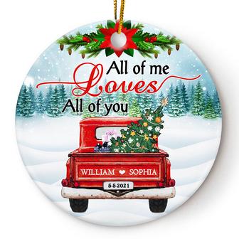 All Of Me Personalized Ceramic Ornament - Gift for Couple - Thegiftio UK