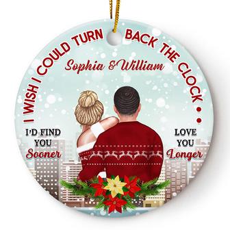 Turn Back The Clock Personalized Ornament - Gift for Couple - Thegiftio UK