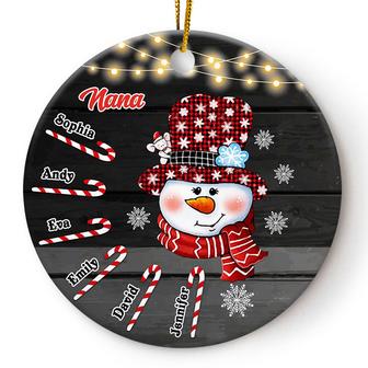 Nana Snowman Personalized Ornament - Gift for Grandma - Thegiftio UK