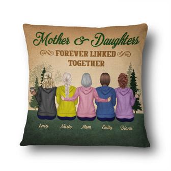 Mother And Daughter Forever Linked Personalized Pillow - Thegiftio UK