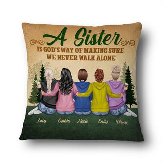 Making Sure We Never Walk Alone Custom Pillow - Sisters Gift - Thegiftio UK