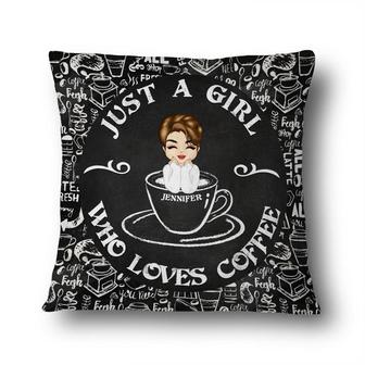 Who Loves Coffee Personalized Pillow - Coffee Lovers Gift - Thegiftio UK