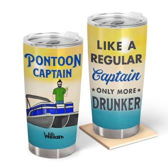 Pontoon Captain More Drunker Custom Tumbler - Gift for Owner - Thegiftio UK