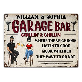 Garage Bar Personalized Metal Sign - Gift for Father - Thegiftio UK