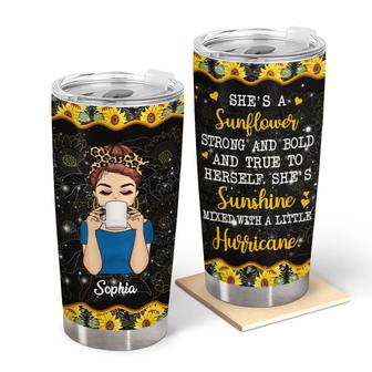 She's A Sunflower Strong Custom Tumbler - Gift for Women - Thegiftio UK