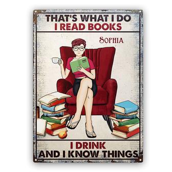 That's What I Do I Read Books Custom Metal Sign - Thegiftio UK