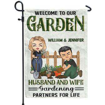 Gardening Partners For Life Custom Flag - Gift for Couples - Thegiftio UK