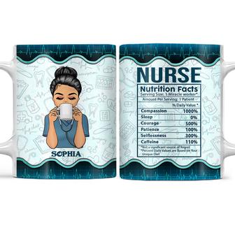 Nurse Nutrition Facts Personalized Mug - Gift for Nurse - Thegiftio UK