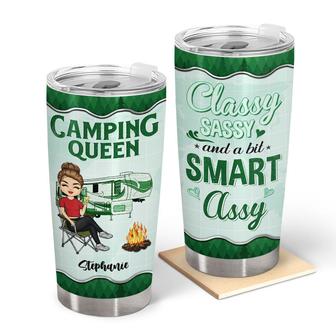Camping Queen Classy Sassy Custom Tumbler - Camping Gift - Thegiftio UK