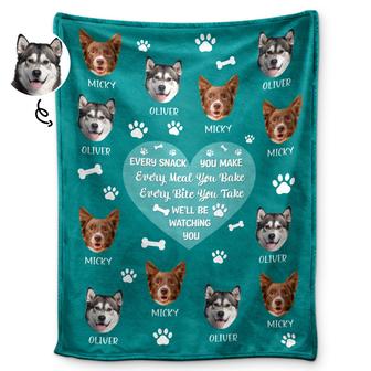 Custom Photo Dog Cat We’ll Be Watching You - Gift For Pet Lovers - Personalized Custom Fleece Blanket - Thegiftio UK