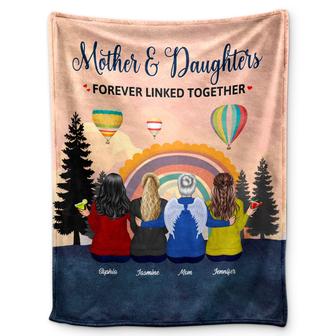 Mother Daughter Linked Forever - Gift For Mother - Personalized Custom Blanket - Thegiftio UK