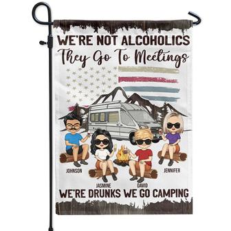 We're Drunks We Go Camping Custom Flag - Gift for Campers - Thegiftio UK