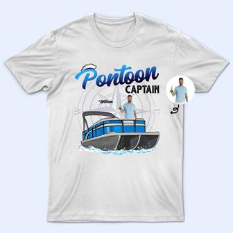 Pontoon Captain Custom T-Shirt - Birthday Gift for Travelers - Thegiftio UK