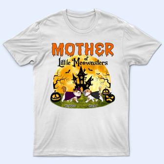 Mother Of Little Meownsters Custom T-Shirt - Halloween Gift - Thegiftio UK