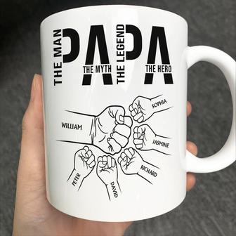 Papa The Man The Myth The Legend Custom Mug - Gift for Dad - Thegiftio UK
