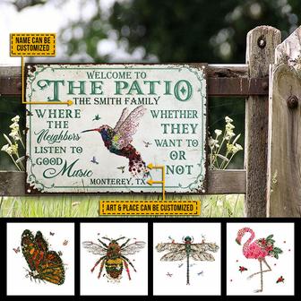 Patio Garden Floral Art Custom Metal Sign - Home Decor Gift - Thegiftio UK