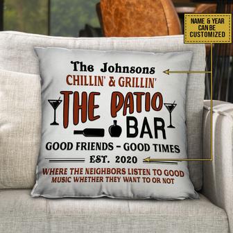 Patio Grilling Good Music Personalized Pillow - Gift - Thegiftio UK