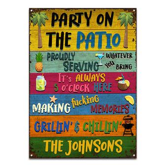 Patio Making Memories Custom Metal Sign - Gift for Friends - Thegiftio UK