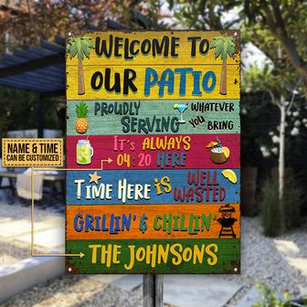 Patio Welcome Always Custom Metal Sign - Gift for Home - Thegiftio UK
