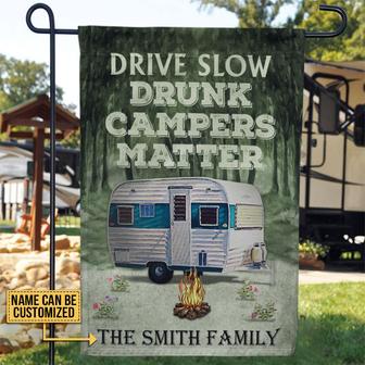 Drunk Camper Matter Personalized Flag - Camping Gift - Thegiftio UK