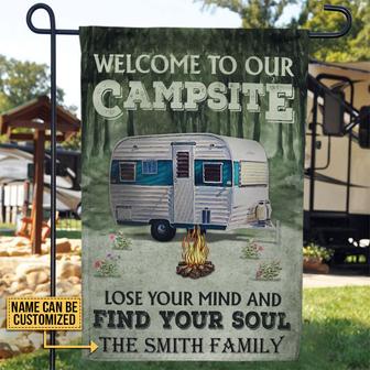 Welcome To Lose Your Mind Personalized Flag - Camping Gift - Thegiftio UK
