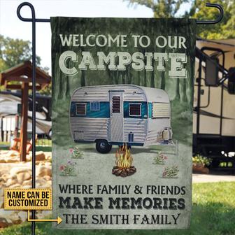 Welcome To Our Campsite Personalized Flag - Camping Gift - Thegiftio UK