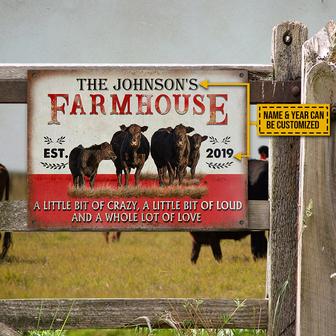 Personalized Angus Cattle Metal Sign - Gift for Farmers - Thegiftio UK