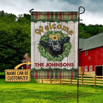 Personalized Angus Cattle Welcome Flag - Gift for Farm - Thegiftio UK