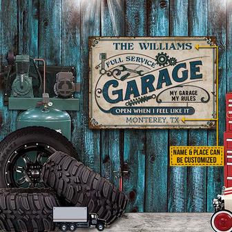 My Rules Personalized Metal Sign - Gift for Auto Mechanics - Thegiftio UK