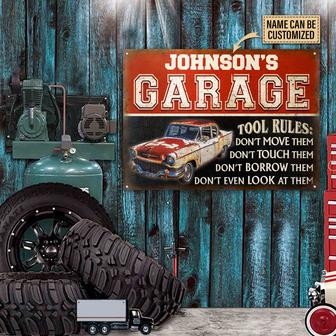 Auto Mechanic Garage Tool Rules Custom Metal Sign - Gift - Thegiftio UK