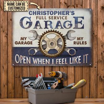 My Garage My Rules Custom Metal Sign - Gift for Mechanics - Thegiftio UK