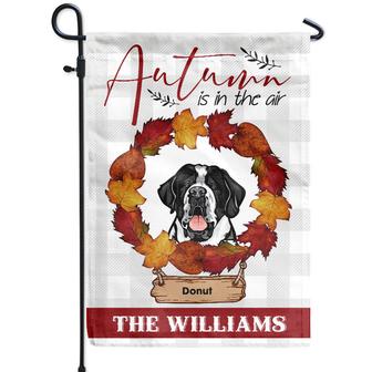 Autumn Is In The Air Personalized Flag - Gift for Dog Lovers - Thegiftio UK
